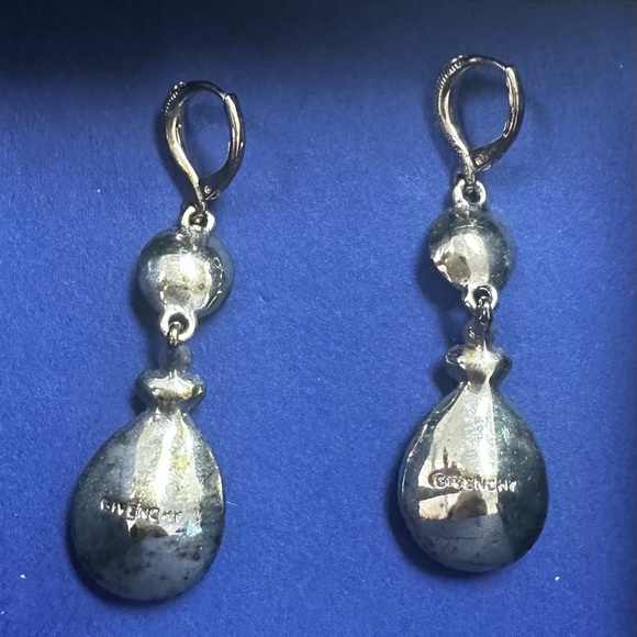 Givenchy Pave & Clear Stone Drop Earrings - Picture 3 of 5